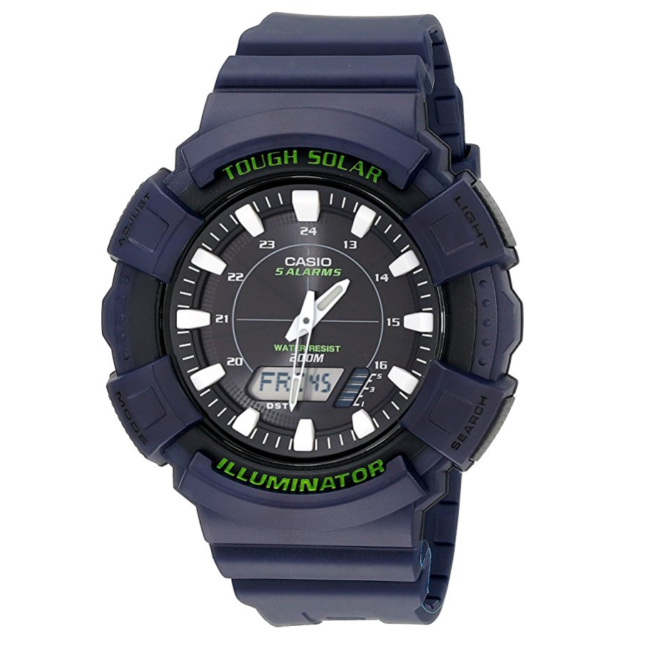 Casio Men's AD-S800WH-2AVCF Solar Watch with Blue Resin Band only $33.24