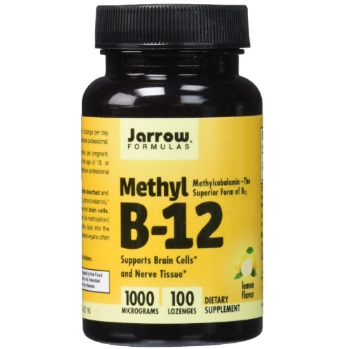 Jarrow Formulas杰诺Methyl-B12维生素柠檬咀嚼片1000mcg，100粒 $4.69 免运费