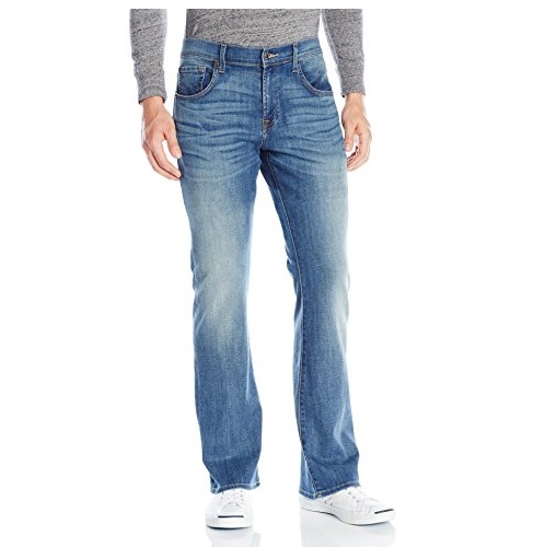 7 For All Mankind Men's Brett Modern Bootcut in, Uptown Blue, 31, Only $58.49, You Save $130.51(69%)
