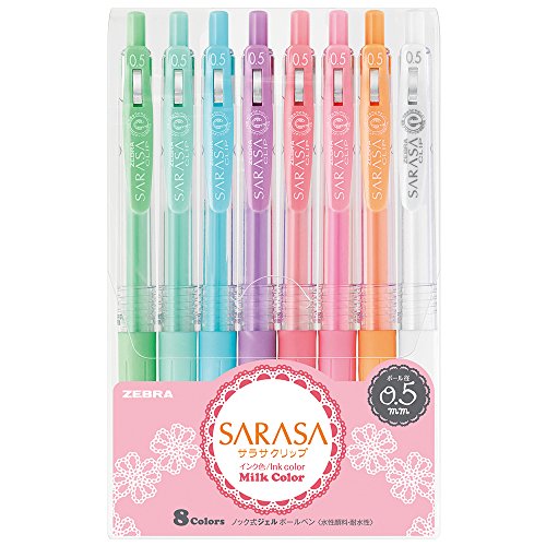 Zebra Sarasa Clip 0.5mm Ballpoint Pen, 8 Color Set (JJ15-8C-MK ), Only $8.80, free shipping