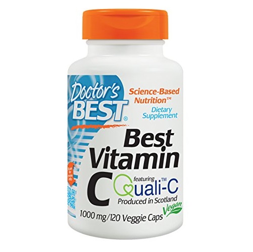 Doctor's Best Vitamin C with QualiC 1000 mg NonGMO Vegan Gluten Free Soy Free Sourced from Scotland Veggie Caps, 120 Count, Only $6.34