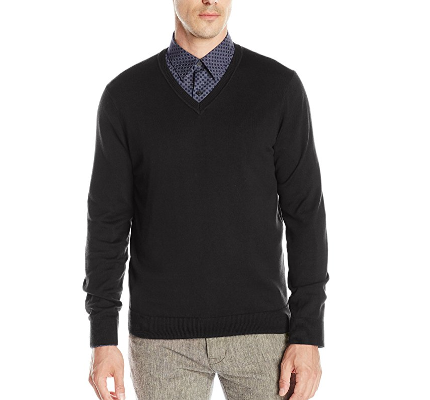 Perry Ellis Men's Classic Solid V-Neck Sweater only $30.55