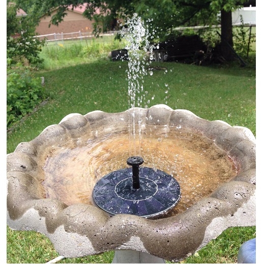 RockBirds PQ03 Solar Bird bath Fountain Pump with Power Panel Kit and Water Pump, Outdoor water fountains, Only $9.49 after using coupon code