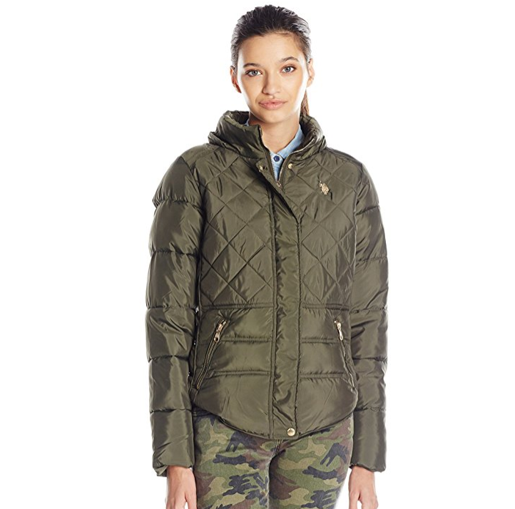 U.S. Polo Assn. Women's Diamond Quilted Puffer Jacket only $26.60