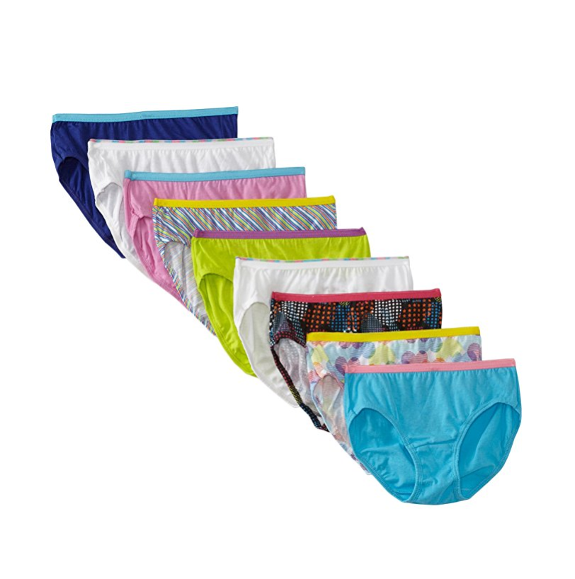Hanes Girls' Hipster Panty (9-Pack) only $8.51