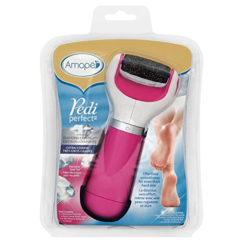 Amope Pedi Perfect Electronic Dry Foot File-Callus Remover With Diamond Crystals, Pink, Extra Coarse, In-home Pedicure Removes Hard & Dead Skin For Baby Smooth Feet,, Pink, Only $14.99