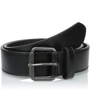 Wrangler Men's Authentics Black Edge-Stitched Belt with Keychain  $11.86
