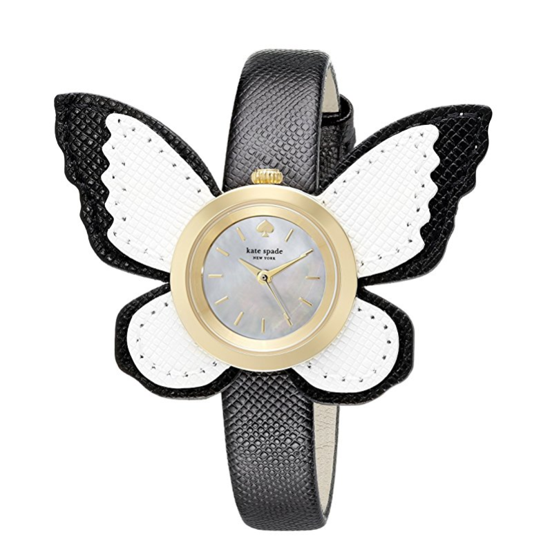 kate spade new york 凱特·絲蓓 1YRU0810 Japanese Quartz White Watch 女士翅膀石英錶，現僅售$100, 免運費！