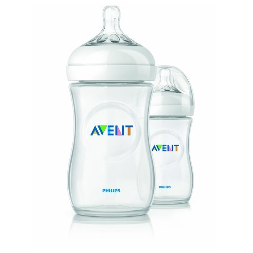 Philips飛利浦 AVENT 新安怡 寬口徑塑料奶瓶，防脹氣不含雙酚A，9oz/ 260ml容量，2個，現僅售$7.85