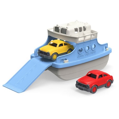 Green Toys輪渡小船，帶2個迷你小汽車，原價$24.99，現僅售 $11.69