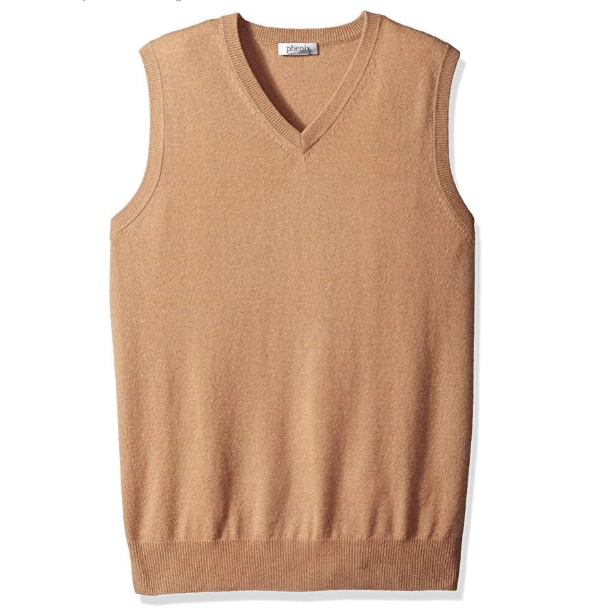 Phenix Cashmere Men's 100% V-Neck Sweater Vest only $46.74