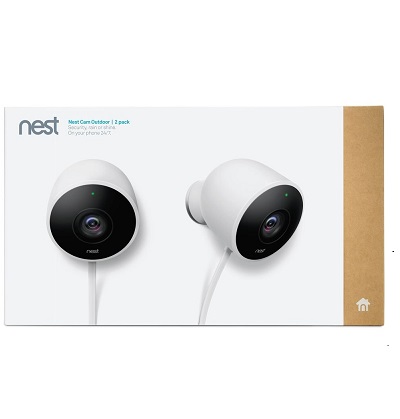 史低價！Nest Cam 室外安全攝像頭，2個裝，現僅售$238.00，免運費