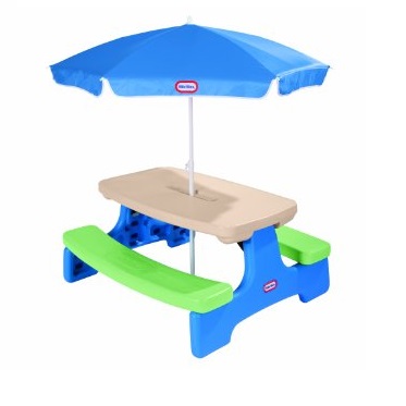 Little Tikes Easy Store Picnic Table with Umbrella, Only $51.99, You Save $38.00(42%)