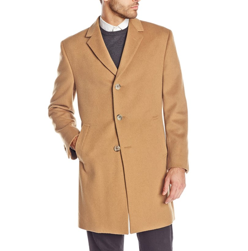 大降！Kenneth Cole 男士羊毛混纺中长款大衣, 原价$350, 现自动折扣后仅售$62.99, 免运费！
