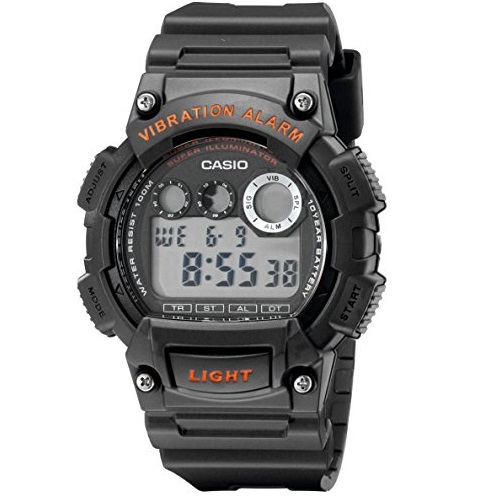 Casio Men's W735H-8AVCF Super Illuminator Black Watch, Only$18.00