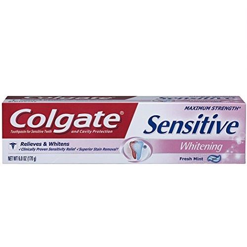 Colgate Sensitive Maximum Strength Sensitive Whitening Toothpaste 6 oz (Pack of 6), $14.11, free shipping after clipping coupon and using SS
