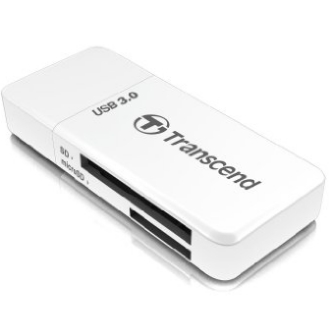 Transcend USB 3.0 SDHC / SDXC / microSDHC / SDXC Card Reader, TS-RDF5W (White) $5.98 FREE Shipping on orders over $35