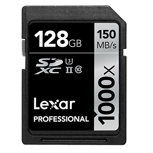 Lexar Professional 1000x 128GB SDXC UHS-II/U3 Card (Up to 150MB/s read) w/Image Rescue 5 Software LSD128CRBNA1000, only $24.99