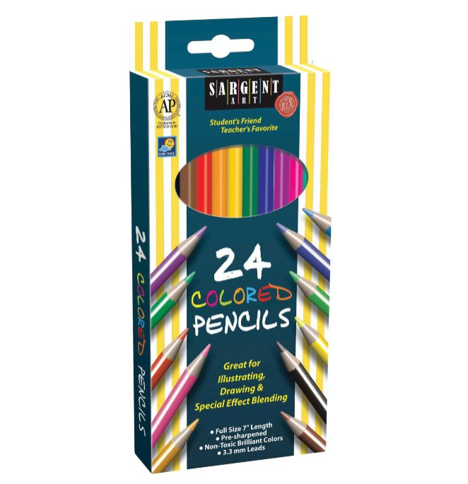 Sargent Art 22-7224 24-Count Assorted Colored Pencils only $3.71