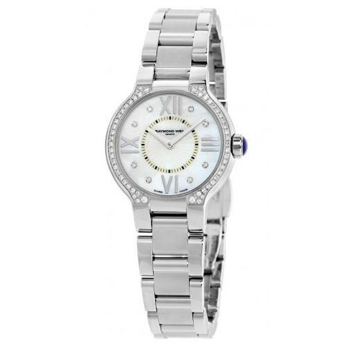 RAYMOND WEIL Noemia Mother of Pearl Diamond Ladies Watch Item No. 5927-STS-00995, only $499.00, free shipping after using coupon code