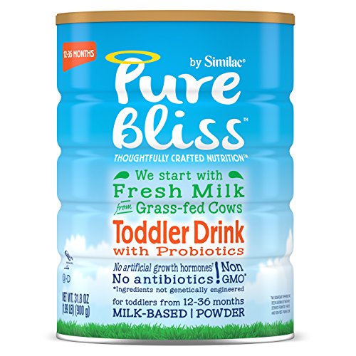 Pure Bliss by Similac Toddler Drink with Probiotics, Starts with Fresh Milk from Grass-Fed Cows, One Month Supply, 31.8 ounces (Pack of 4), Only $66.44, free shipping after clipping coupon