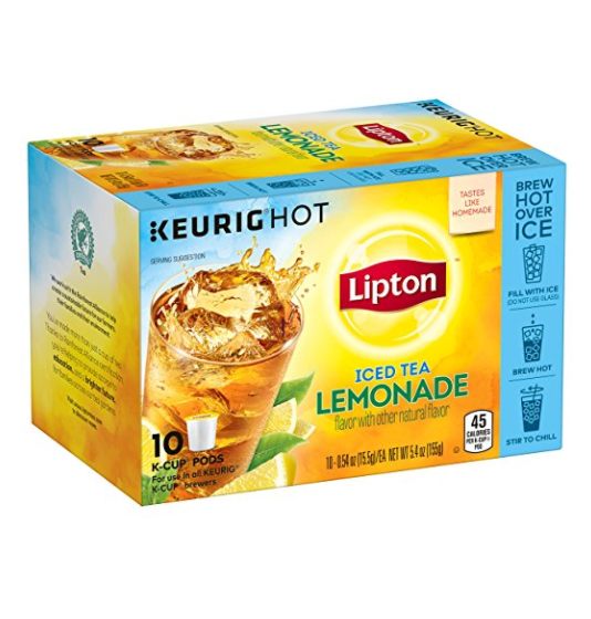 仅限PRIME ! Lipton K-Cups 柠檬冰茶， 10杯, 现点击coupon后仅售$0.75