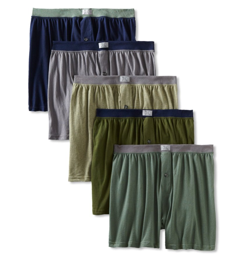 Fruit of the Loom Men's 5-Pack Soft Stretch Knit Boxer, only $14.06