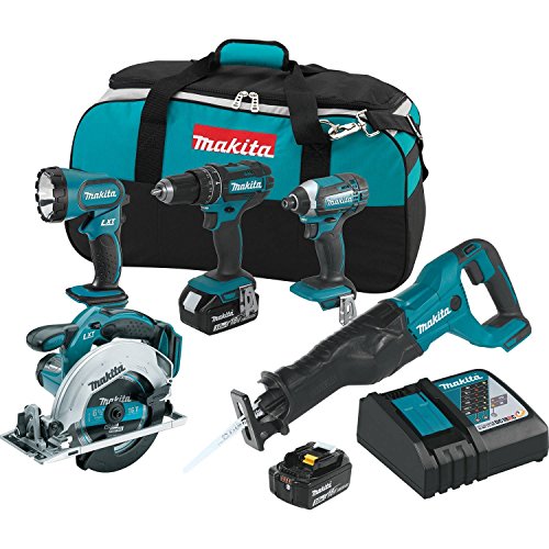 Makita XT505 18V LXT Lithium-Ion Cordless Combo Kit, 5 Piece, Only $299.00, You Save $593.00(66%)