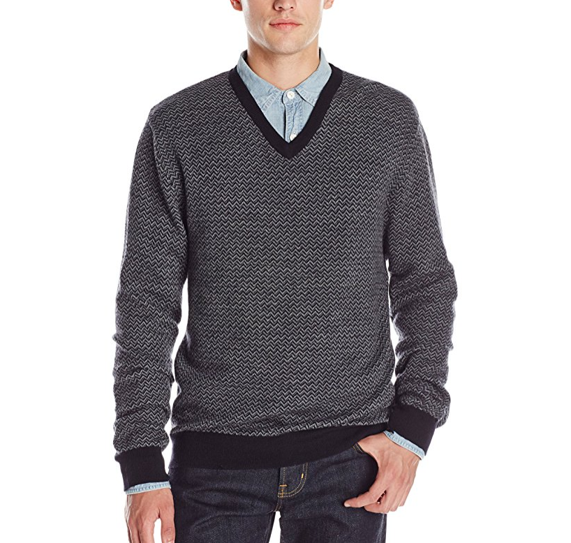 美國品牌 Pendleton Herringbone 男士100%美利奴羊毛衫，現僅售$29.96