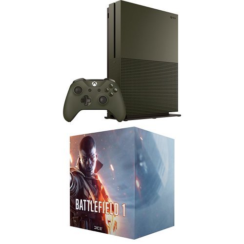 史低价！Xbox One S 1TB游戏主机+Battlefield 1战场一特别版套装+战场一收藏家套件，原价$479.98，现仅售$349.99，免运费！