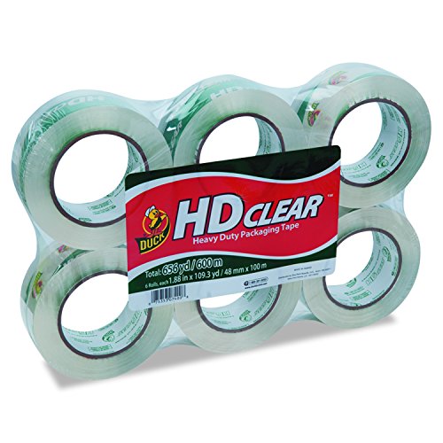 Duck Brand HD Clear High Performance Packaging Tape, 1.88-Inch x 109.3-Yard, Crystal Clear, 6-Pack (299016), Only $14.77, free shipping after using SS