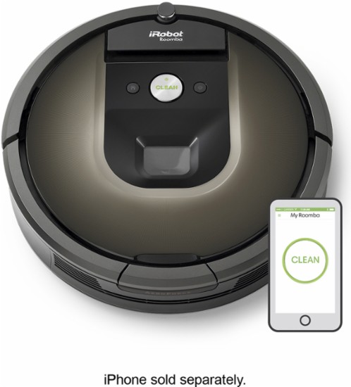 iRobot - Roomba 980 Robot Vacuum - Gray, only $799.99, free shipping
