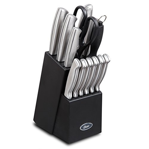 Oster 70561.14 Baldwyn 14-Piece Cutlery Block Set, Brushed Satin, Only $19.48, You Save $24.51(56%)