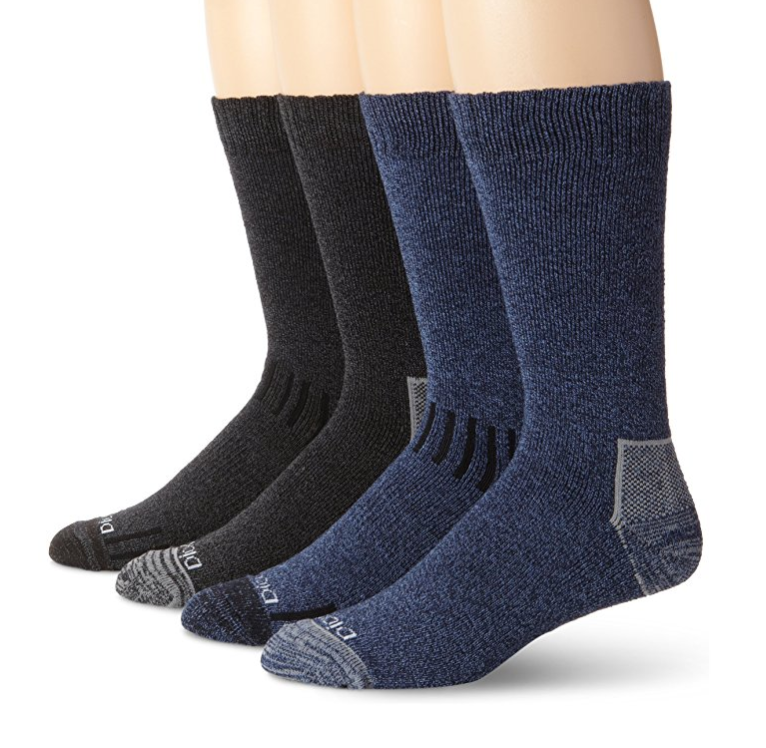 保暖舒适！Dickies 男士四双装保暖长袜， 现自动折扣后仅售$9.09