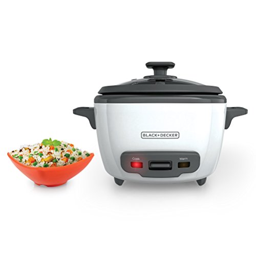 BLACK+DECKER RC514 14-Cup Cooked/7-Cup Uncooked Rice Cooker and Food Steamer, White, Only $19.44