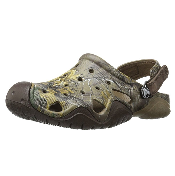 卡洛馳Crocs Swiftwater 男款迷彩洞洞鞋 可調魔術扣鞋帶, 現僅售$19.98