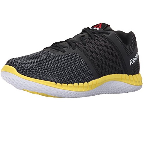 Reebok Men's Zprint Run Running Shoe, Black/Gravel/Yellow Spark, 8 M US, Only $30.38 after automatic discount at checkout.