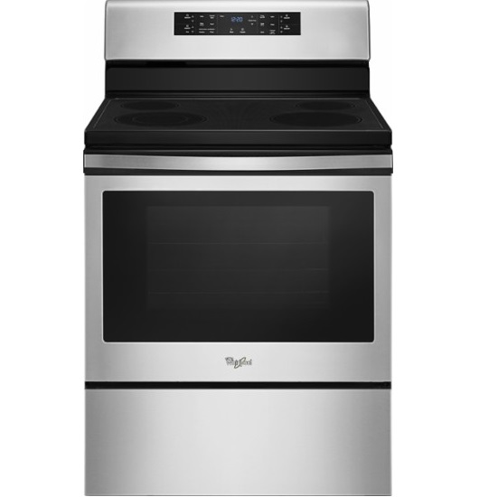 Whirlpool - 5.3 Cu. Ft. Self-Cleaning Freestanding Electric Convection Range - Stainless steel, only $499.99, free shipping
