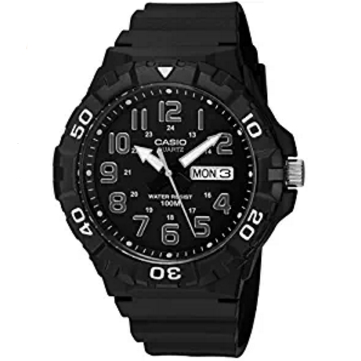 Casio Men's 'Diver Style' Quartz Resin Casual Watch, Color:Black (Model: MRW-210H-1AVCF) $19.14 FREE Shipping on orders over $49