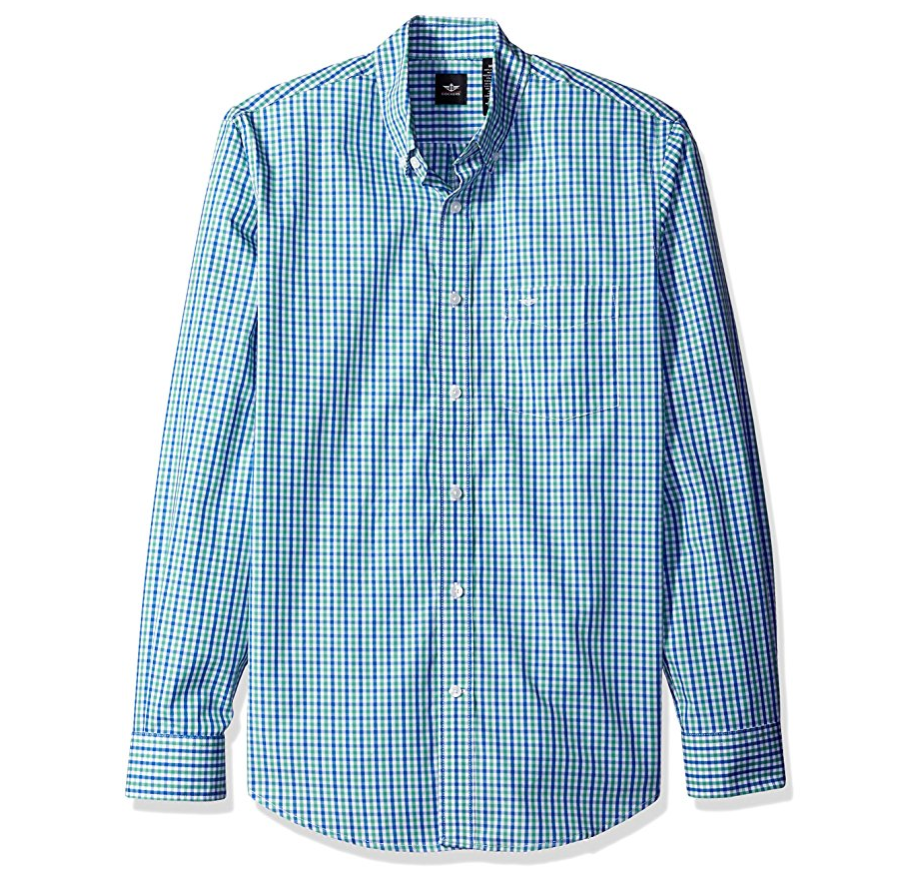 Dockers Button 男士长袖格子衬衫, 现自动折扣后仅售$15.99