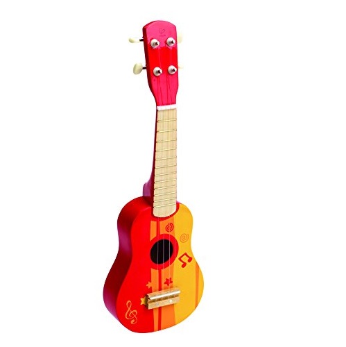 Hape - Early Melodies - Red Ukulele Wooden Instrument, Only $15.00, You Save $14.99(50%)