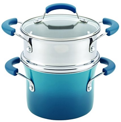 Rachael Ray 17647 Nonstick Sauce Pot and Steamer Insert Set, 3 quart, Marine Blue Gradient $27.75 FREE Shipping on orders over $49