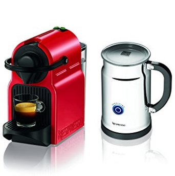 Nespresso Inissia Espresso Maker with Aeroccino Plus Milk Frother, Red $103.74 FREE Shipping