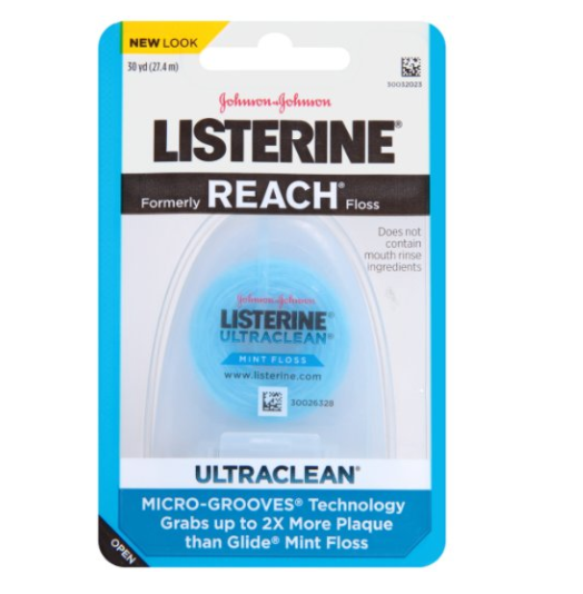 Listerine 极细薄荷牙线 30yard 6入, 现点击coupon后仅售$10.28, 免运费！
