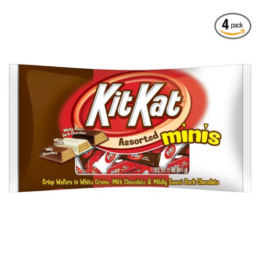 KIT KAT Minis (Assorted, 11-Ounce Bags, Pack of 4) only 14.16