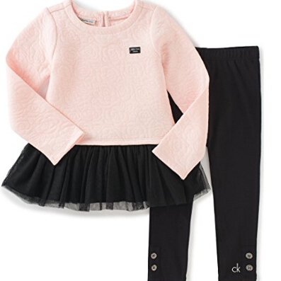 Calvin Klein Girls' Quilted Tunic with Leggings Set$17.99