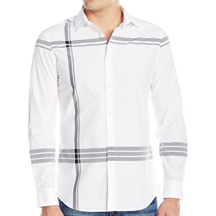 Perry Ellis Men's Slim Fit Black and White Plaid Shirt $21.07 FREE Shipping on orders over $49