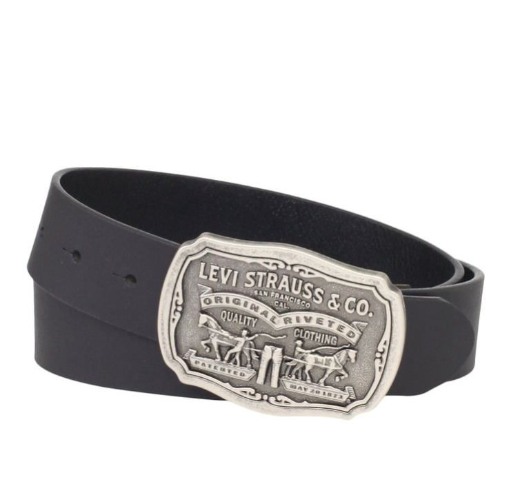 Levi's Men's Leather Belt with Antiqued Buckle  only $13.99