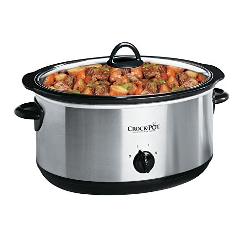 Crock-pot SCV800-S Oval Manual Slow Cooker, 8 quart, Stainless Steel, Only $27.90