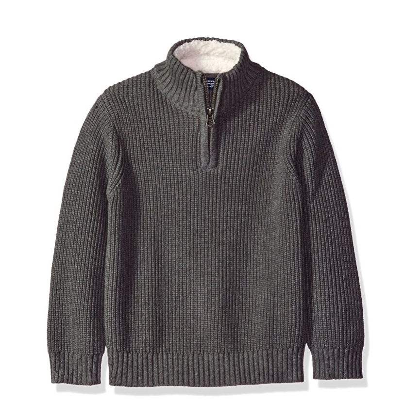 The Children's Place Half-Zip Sweater幼儿秋冬毛衣, 现自动折扣后仅售$13.29